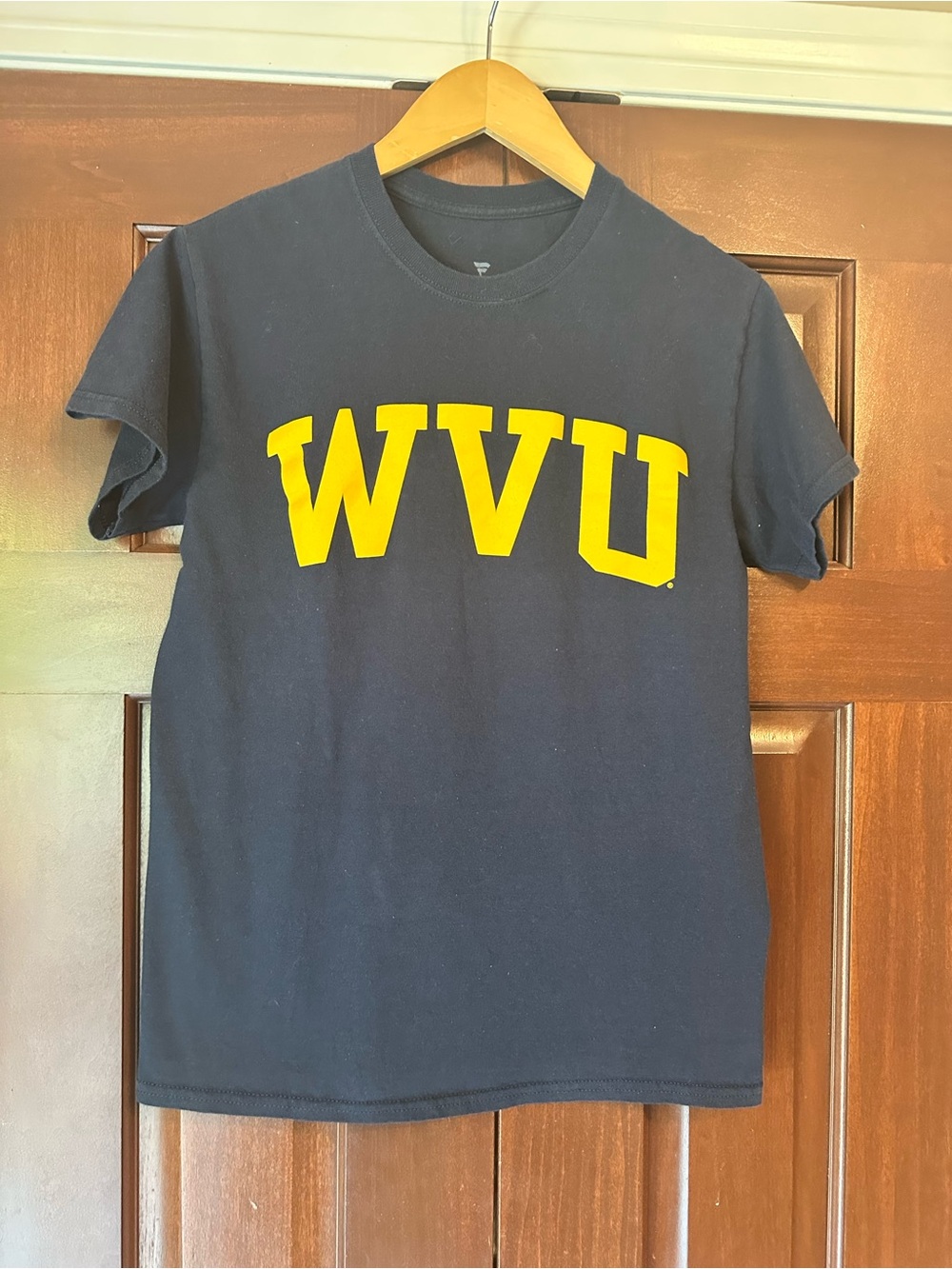 Fanatics Navy Short Sleeve Tee with Gold WVU Logo